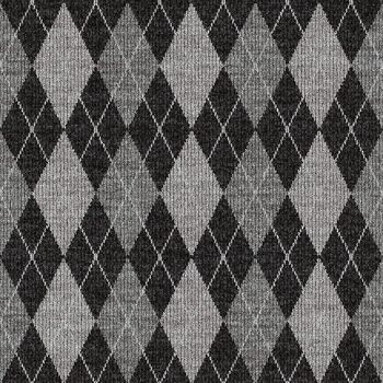 seamless texture of knitted wool gingham squares in grey 