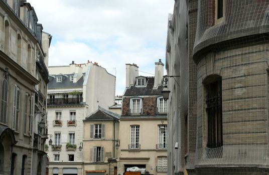 Houses on the streets of the capital of France - Paris.