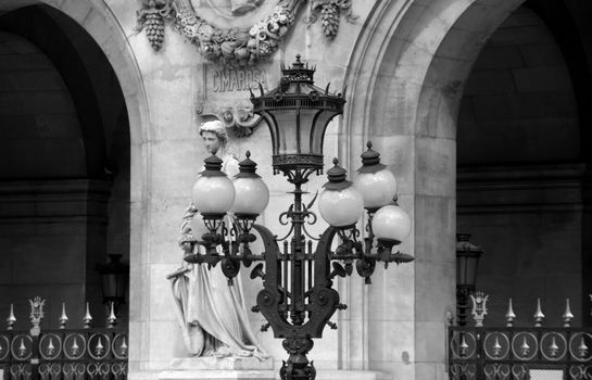 Capital of France - Paris. Street lamp near the Grand Opera