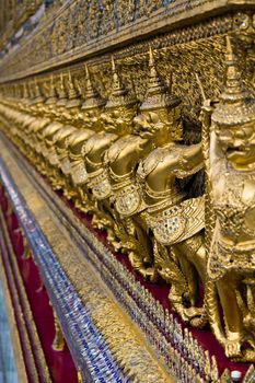 Golden Garuda in Grand Palace Bangkok Thailand