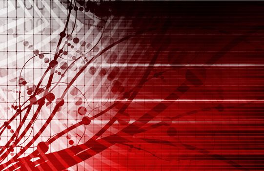 Futuristic Background in Web Tech Glowing Lines