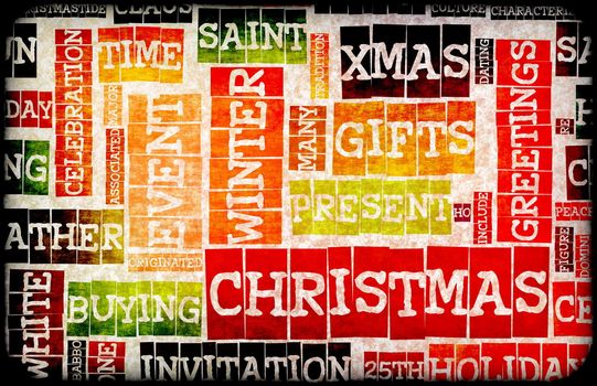Christmas Creative Stylish Word Art as Background