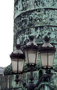 Capital of France - Paris. Street lamp. Place Vendome. 