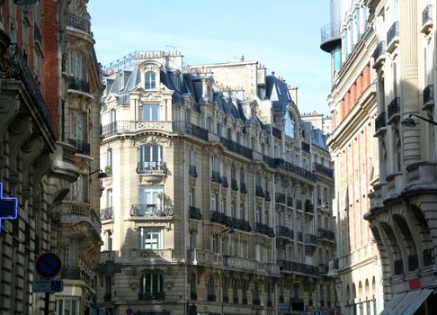 Houses on the streets of the capital of France - Paris