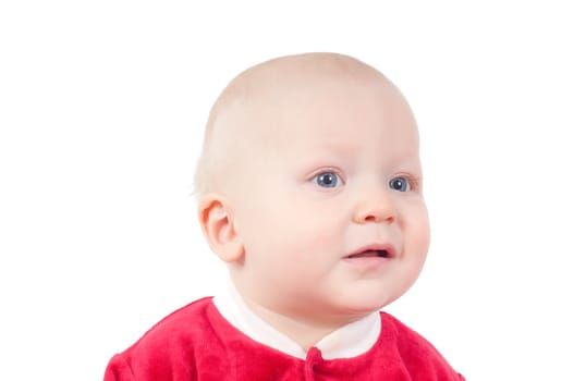 Studio shot of cute little christmas baby