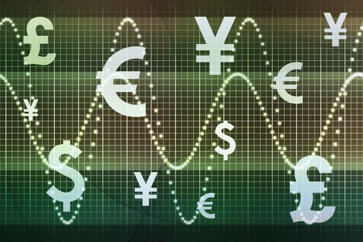 Futuristic World Currencies Business Abstract Background Wallpaper
