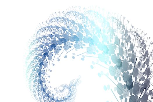 Water Wave Abstract on a White Background