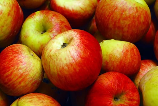 Heap of Red Apples Background