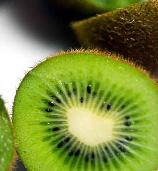 kiwi on the white background 