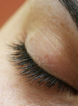 Macro shot of a beautiful woman's eye.