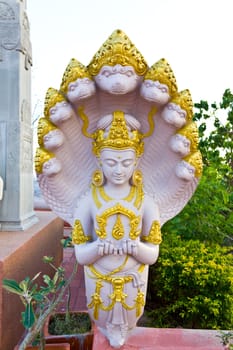 Deva in traditional Thai style decoration in Temple Thailand