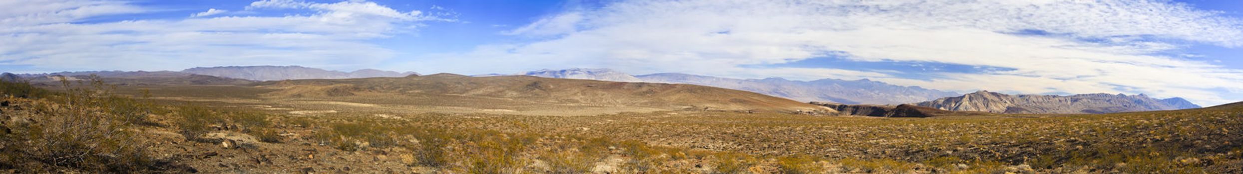 Panoramic of Nevada desert