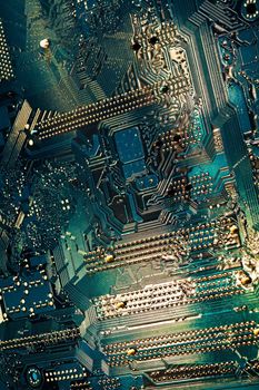 Macro picture of technological computer background - high tech