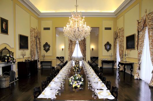 Imposing Baroque Architecture within the rooms of the Palace of the President of Malta - San Anton Palace