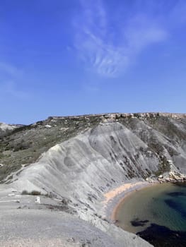 Unique clay dunes in the island of Malta, Mediterranean Sea