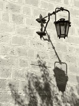 Medieval Lamp in the silent city of Mdina, Malta