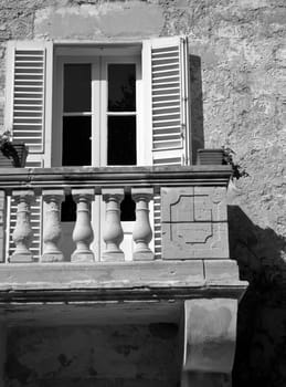 Medieval facade of house in the old city of Mdina, Malta