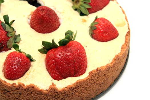 strawberries cake in studio shoot