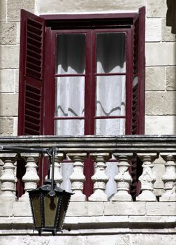 Medieval facade of house in the old city of Mdina, Malta