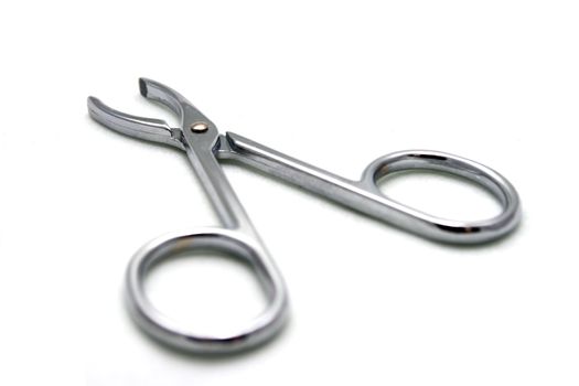 A hemostat on white background.