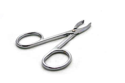 A hemostat on white background.