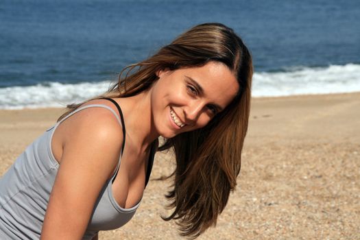 sexy happy girl on the beach