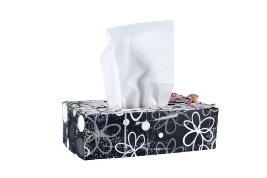 a decorated tissue box