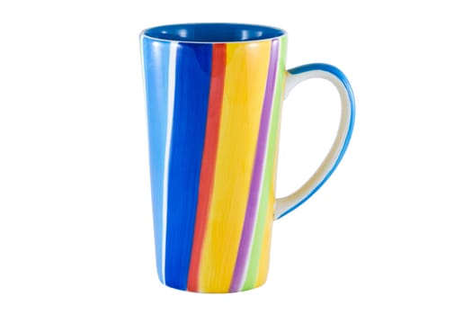 colorful cup isolated on the white background