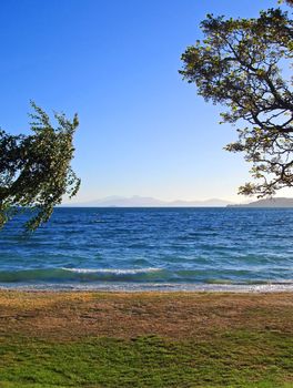 Lake Taupo in the early evening light, New Zealand