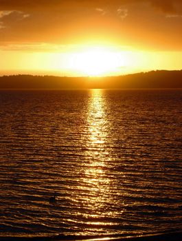 Sunset over Lake Taupo, New Zealand