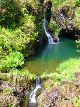 Waterfalls along the Road to Hana, Maui, Hawaii