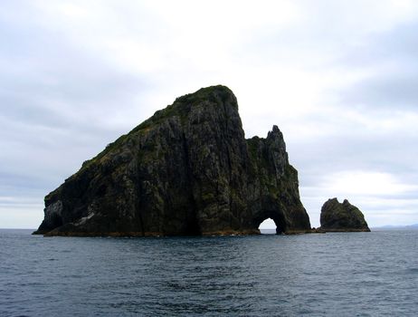 Hole in the Rock (Motukokako Island), New Zealand