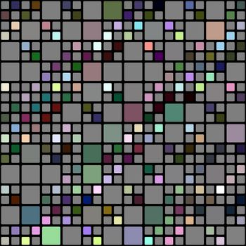 seamless texture of cubes in grey and some bright colors