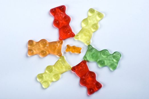 Colorful gummy bear candy 