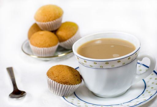 coffeecake and coffee cup