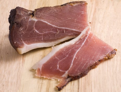 Lightly smoked piece of a ham