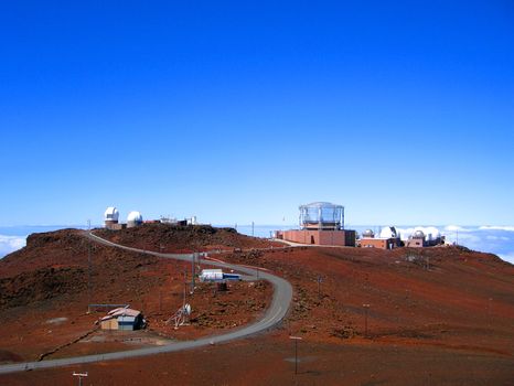 Ground-based Telescopes on the summit of Haleakala, Maui, Hawaii