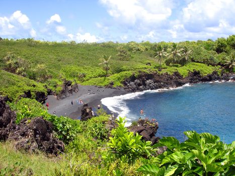 Black Sand Beach, Maui, Hawaii