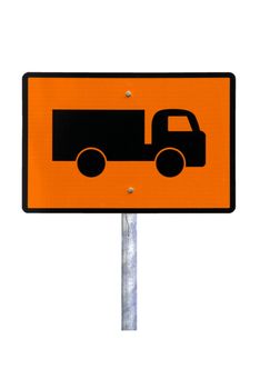 Truck Warning Sign - Current Australian Road Sign (reflective) - Isolated on White