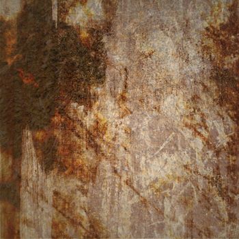 Dirty looking grunge background with brown marks and copy space
