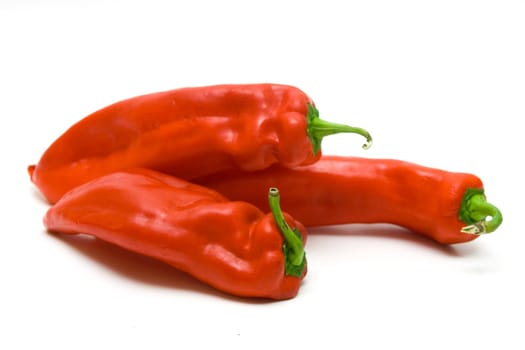 Red hot pepper on white background