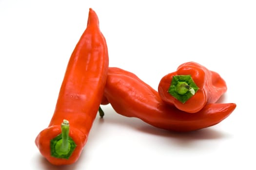 Red hot pepper on white background