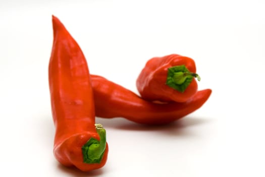 Red hot pepper on white background