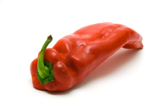 Red hot pepper on white background