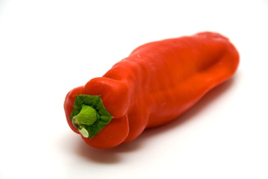 Red hot pepper on white background