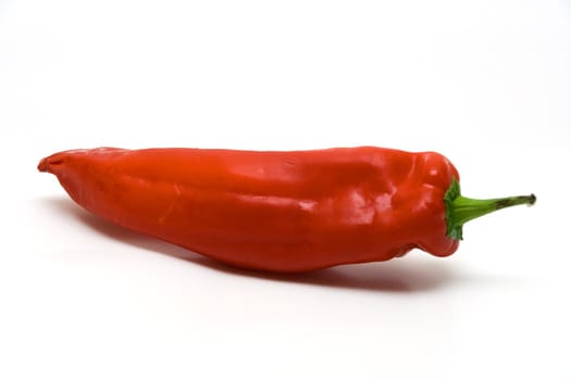 Red hot pepper on white background