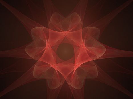 red abstraction created with fractal functions
