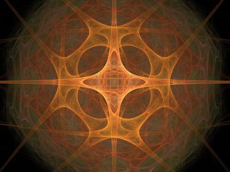an orange abstraction created with fractal functions