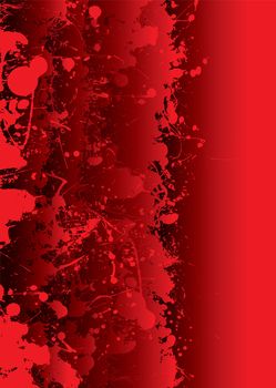 Blood red background with overlapping elements and splat