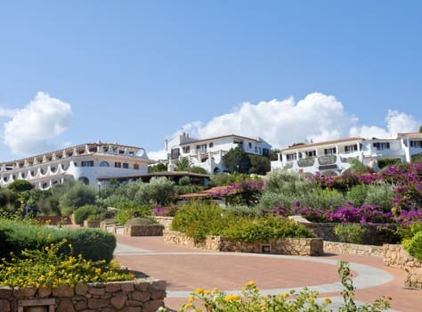 square of Baja Sardinia in the morning